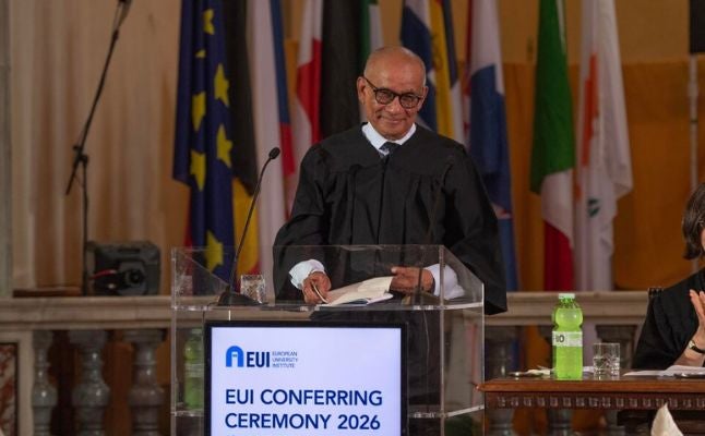 Emeritus Professor Antony Anghie receiving an honorary doctorate from the European University Institute