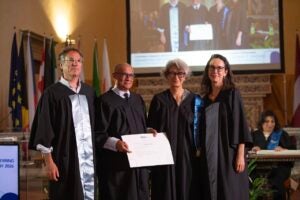 Professor Antony Anghie with Professors Arnulf Becker Lorca, Patrizia Nanz and Sarah Nouwen